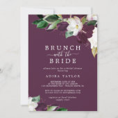 Moody Plum Brunch mit Bride Brautparty Einladung (Vorderseite)