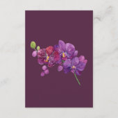 Moody Plum Wedding Reception Card Begleitkarte (Rückseite)