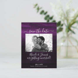 Moody Pum Lila Modern Watercolor Rett Date Einladung