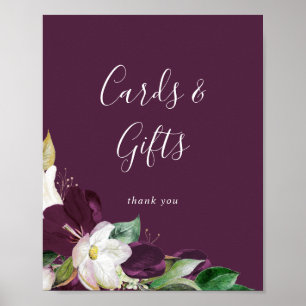 Moody Purple Blooms   Pflaumenkarten und Geschenke Poster