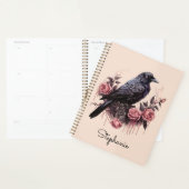 Moody Raven Rose Floral Dark Academic Planner Planer (Anzeige)