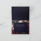 Moody Romantic Dark Floral Gothic Wedding Dankeskarte (Innenseite)
