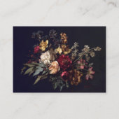 Moody Romantic Dark Floral Gothic Wedding Details Begleitkarte (Rückseite)