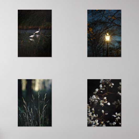 Moody Romantic Nature Wall Art Set of Four Posters (Vorderseite)