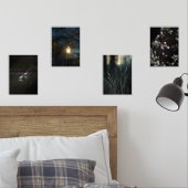 Moody Romantic Nature Wall Art Set of Four Posters (Schlafzimmer)