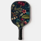 Moody Romantik Navy Blue Floral Pickleball Schläger (Rückseite)