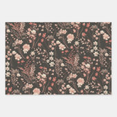 Moody & Romantische Wildblume Tonal Wasserfarbe Geschenkpapier Set (Vorderseite 3)