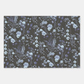 Moody & Romantische Wildblume Tonal Wasserfarbe Geschenkpapier Set (Vorderseite 2)