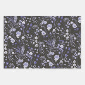 Moody & Romantische Wildblume Tonal Wasserfarbe Geschenkpapier Set (Vorderseite)