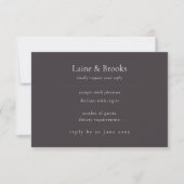 Moody RSVP Card | Minimal Elegant Wedding Karte (Vorderseite)
