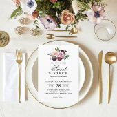 Moody & Rustic Burgund Wasserfarbe Blume & Berry Einladung