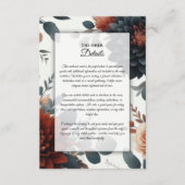 Moody Rustic Fall Florals Wedding Begleitkarte (Vorderseite)