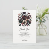 Moody Rustic Garden Florals Bohemisch Wedding Einladung (Stehend Vorderseite)