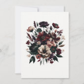 Moody Rustic Garden Florals Bohemisch Wedding Einladung (Rückseite)