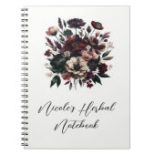 Moody Rustic Garden Florals Bohemisch Wedding Notizblock (Vorderseite)