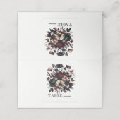 Moody Rustic Garden Florals Bohemisch Wedding Platzkarte (Außenseite Aufgefaltet)