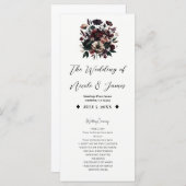 Moody Rustic Garden Florals Bohemisch Wedding Programm (Vorne/Hinten)