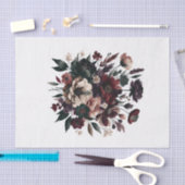 Moody Rustic Garden Florals Bohemisch Wedding Seidenpapier (Handwerk)