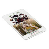 Moody Rustic Garden Florals Save the Date Bohemisc Magnet (Rechte Seite)