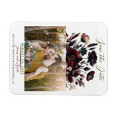 Moody Rustic Garden Florals Save the Date Bohemisc Magnet (Horizontal)
