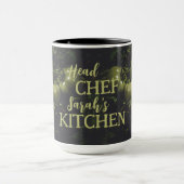Moody Rustic Green Tomato Kitchen Tasse (Zentrum)