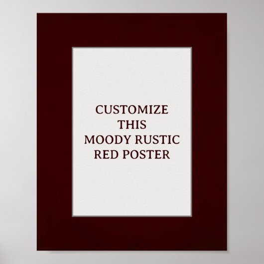 Moody Rustic Red Custom Poster Zitat Weihnachten (Vorne)