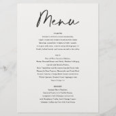 Moody rustic romantic peontic blumenbotanisch menükarte (Vorderseite)