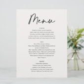 Moody rustic romantic peontic blumenbotanisch menükarte (Stehend Vorderseite)