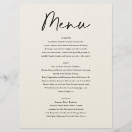 Moody rustic romantic peontic blumenbotanisch menükarte