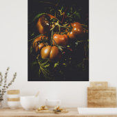 Moody Rustic Tomatoes Vintage Farmhouse Kitchen Poster (Küche)