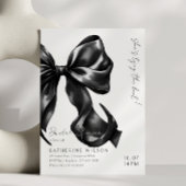 Moody Schwarz-weiß Bow Brautparty Einladung