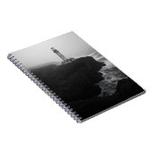 Moody Schwarz-weiß Coastal Lighthouse Notebook Notizblock (Rechte Seite)
