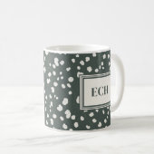 Moody Silver Dollar Lunaria Pattern Personalized Kaffeetasse (VorderseiteRechts)