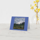 Moody sky and Pines Karte (Gelbe Blume)