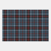 Moody Slate Blue and Deep Red Tartan Plaid Geschenkpapier Set (Vorderseite 3)