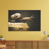 Moody Snail, Slow Down, Leinwand Art Print (Insitu (Wohnzimmer))