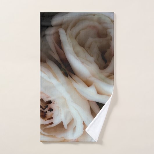 Moody Soft Pink Roses Elegante Minimal Shabby Chic Badhandtuch Set (Handtuch)