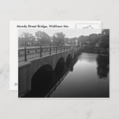 Moody St Bridge Waltham Ma Postkarte (Vorne/Hinten)