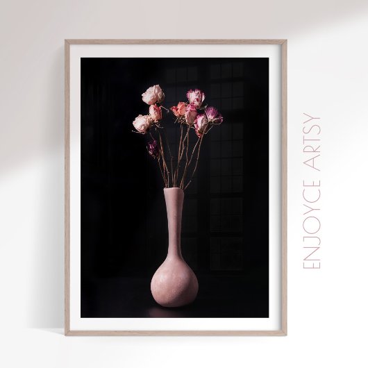 Moody still life Bouquet Rose Mauerkunst Poster