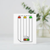 Moody Stoplight Blivet mit Caption Postkarte (Stehend Vorderseite)