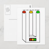 Moody Stoplight Blivet mit Caption Postkarte (Vorne/Hinten)