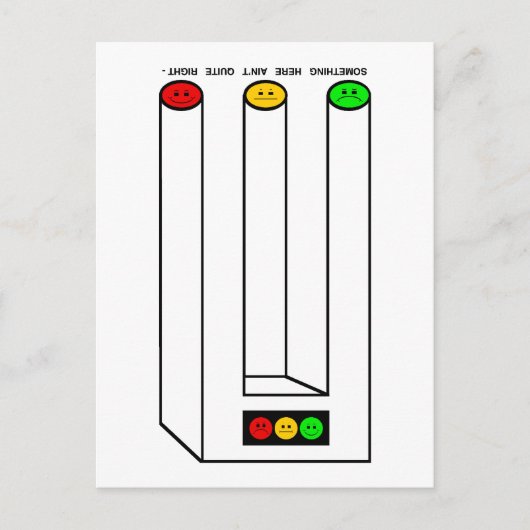 Moody Stoplight Blivet mit Caption Postkarte (Vorderseite)