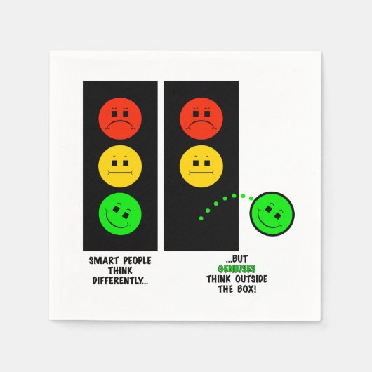 Moody-Stoplight-Genie denken Sie außerhalb des Fel Serviette (Vorderseite)