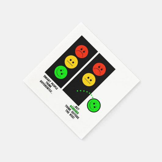 Moody-Stoplight-Genie denken Sie außerhalb des Fel Serviette (Ecke)