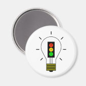 Moody Stoplight Glühbirne Magnet (Vorderseite/Rückseite)