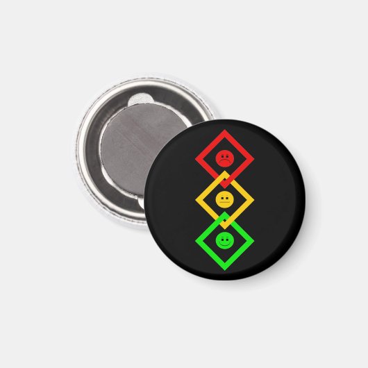 Moody Stoplight Magnet (Vorderseite/Rückseite)