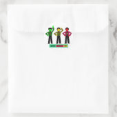 Moody Stoplight Trio-Zeichen Runder Aufkleber (Tasche)