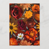 Moody Sunset Colors Script Blumenzettel Details zu Begleitkarte (Rückseite)