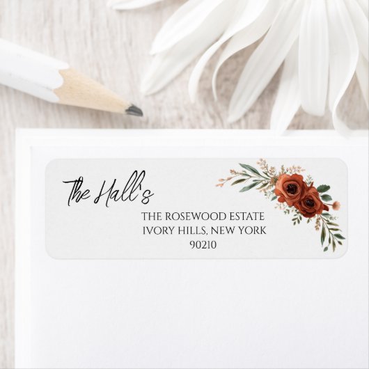 Moody Terracotta Floral Boho Hochzeit  (Insitu)