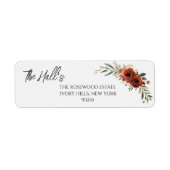 Moody Terracotta Floral Boho Hochzeit  (Vorne)